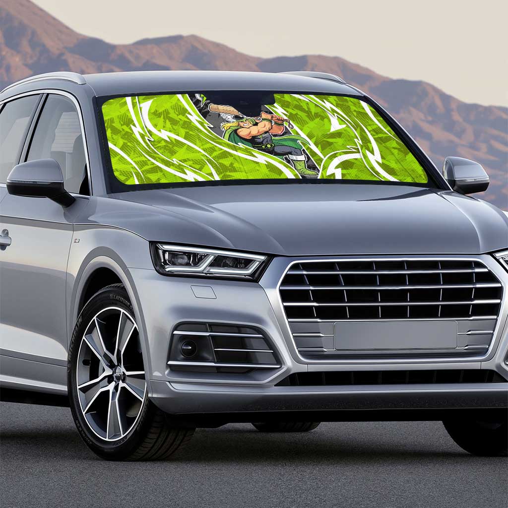 Sydney Thunder Auto Sun Shade Flaming Lightning Storm Geometric Sports Mascot Art