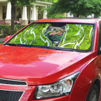 Sydney Thunder Auto Sun Shade Flaming Lightning Storm Geometric Sports Mascot Art