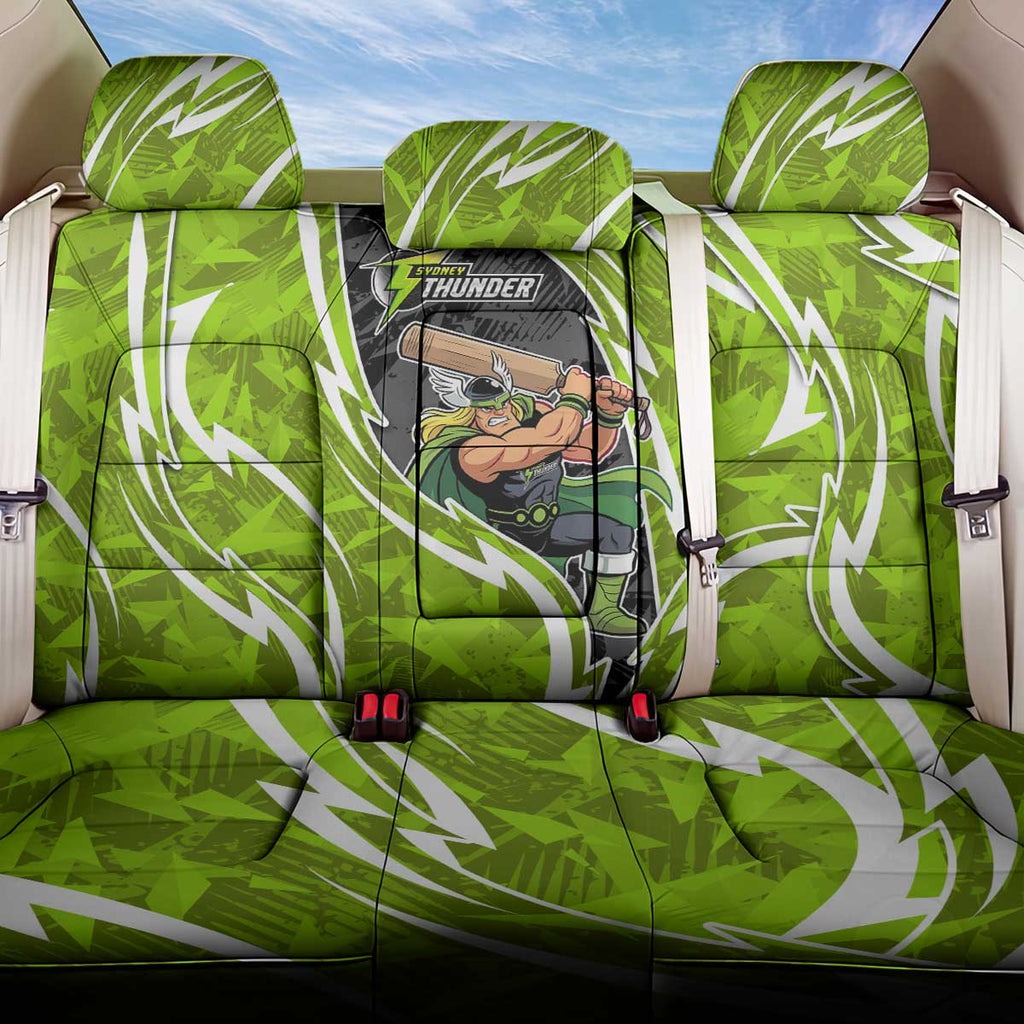 Sydney Thunder Back Car Seat Cover Flaming Lightning Storm Geometric Sports Mascot Art