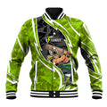 Sydney Thunder Baseball Jacket Flaming Lightning Storm Geometric Sports Mascot Art