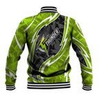 Sydney Thunder Baseball Jacket Flaming Lightning Storm Geometric Sports Mascot Art
