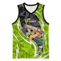 Sydney Thunder Basketball Jersey Flaming Lightning Storm Geometric Sports Mascot Art