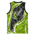 Sydney Thunder Basketball Jersey Flaming Lightning Storm Geometric Sports Mascot Art
