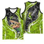 Sydney Thunder Basketball Jersey Flaming Lightning Storm Geometric Sports Mascot Art