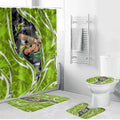 Sydney Thunder Bathroom Set Flaming Lightning Storm Geometric Sports Mascot Art