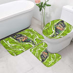 Sydney Thunder Bathroom Set Flaming Lightning Storm Geometric Sports Mascot Art