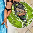 Sydney Thunder Beach Blanket Flaming Lightning Storm Geometric Sports Mascot Art