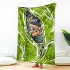 Sydney Thunder Blanket Flaming Lightning Storm Geometric Sports Mascot Art