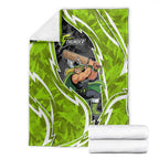 Sydney Thunder Blanket Flaming Lightning Storm Geometric Sports Mascot Art