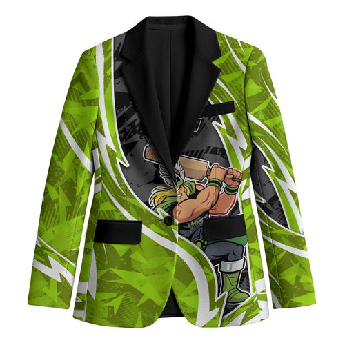 Sydney Thunder Blazer Flaming Lightning Storm Geometric Sports Mascot Art