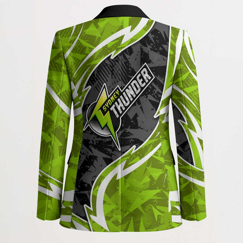 Sydney Thunder Blazer Flaming Lightning Storm Geometric Sports Mascot Art