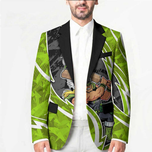 Sydney Thunder Blazer Flaming Lightning Storm Geometric Sports Mascot Art