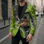 Sydney Thunder Blazer Flaming Lightning Storm Geometric Sports Mascot Art