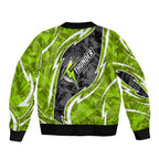 Sydney Thunder Bomber Jacket Flaming Lightning Storm Geometric Sports Mascot Art