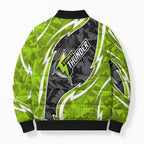 Sydney Thunder Bomber Puffer Jacket Flaming Lightning Storm Geometric Sports Mascot Art