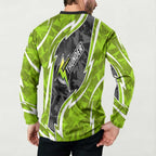 Sydney Thunder Button Sweatshirt Flaming Lightning Storm Geometric Sports Mascot Art
