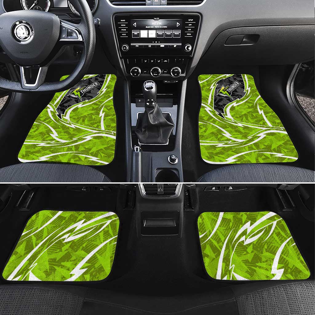Sydney Thunder Car Mats Flaming Lightning Storm Geometric Sports Mascot Art