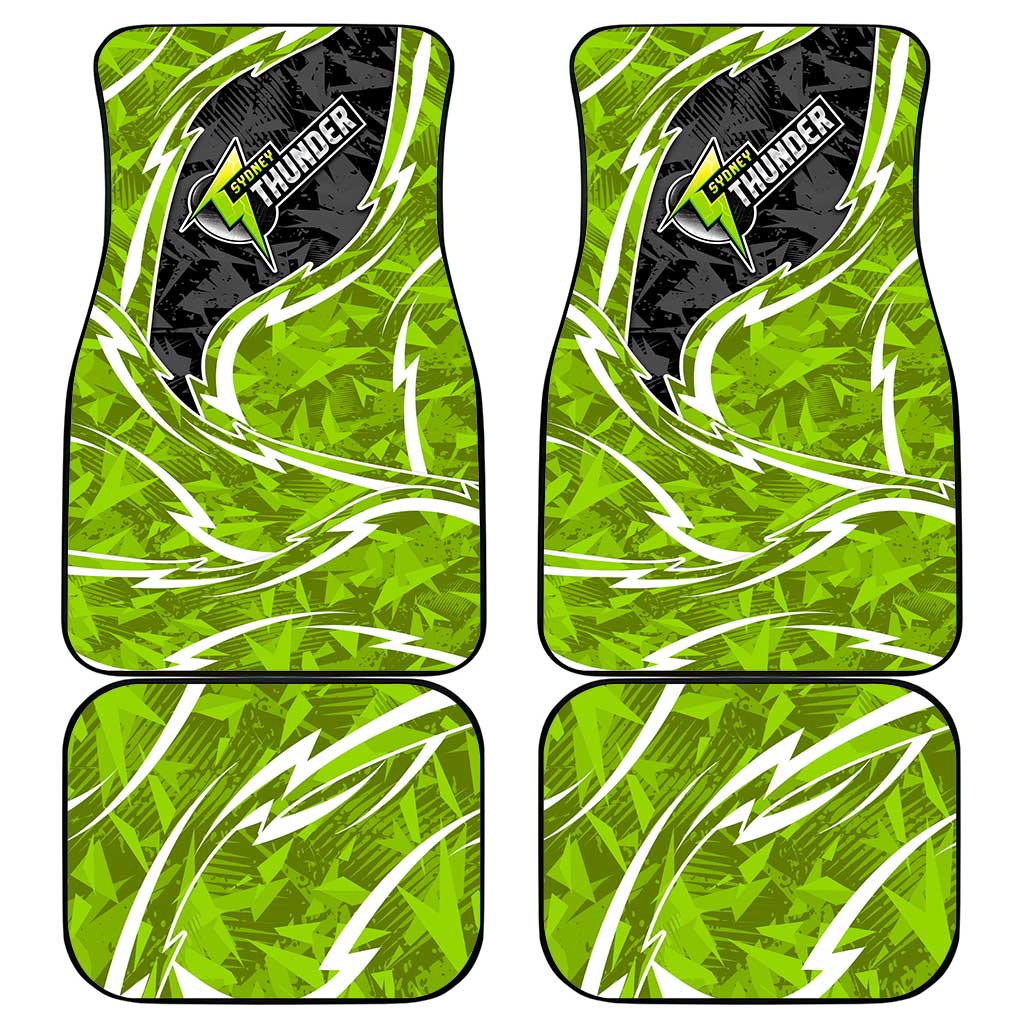 Sydney Thunder Car Mats Flaming Lightning Storm Geometric Sports Mascot Art