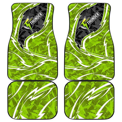 Sydney Thunder Car Mats Flaming Lightning Storm Geometric Sports Mascot Art