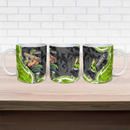 Sydney Thunder Ceramic Mug Flaming Lightning Storm Geometric Sports Mascot Art