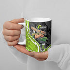 Sydney Thunder Ceramic Mug Flaming Lightning Storm Geometric Sports Mascot Art