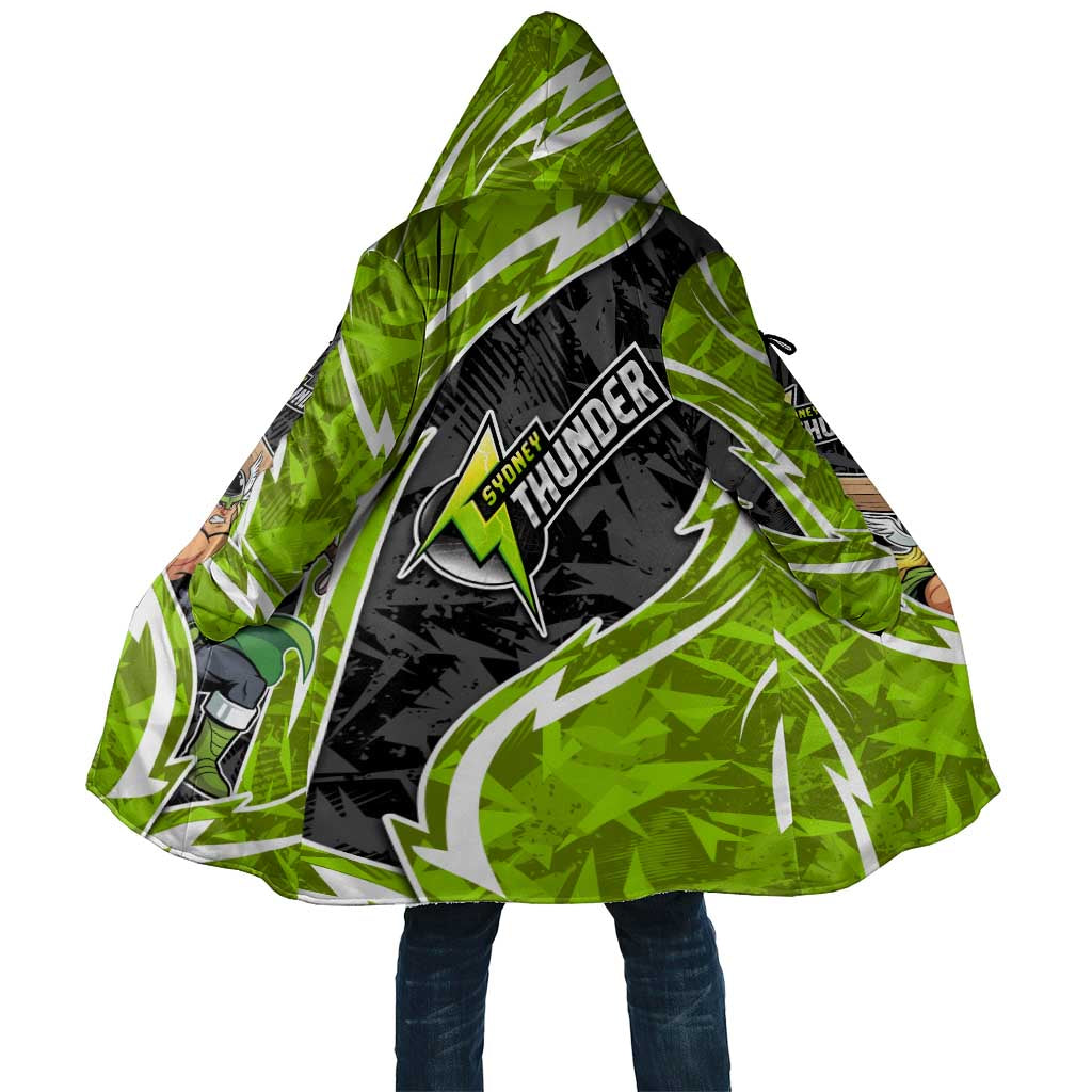Sydney Thunder Cloak Flaming Lightning Storm Geometric Sports Mascot Art