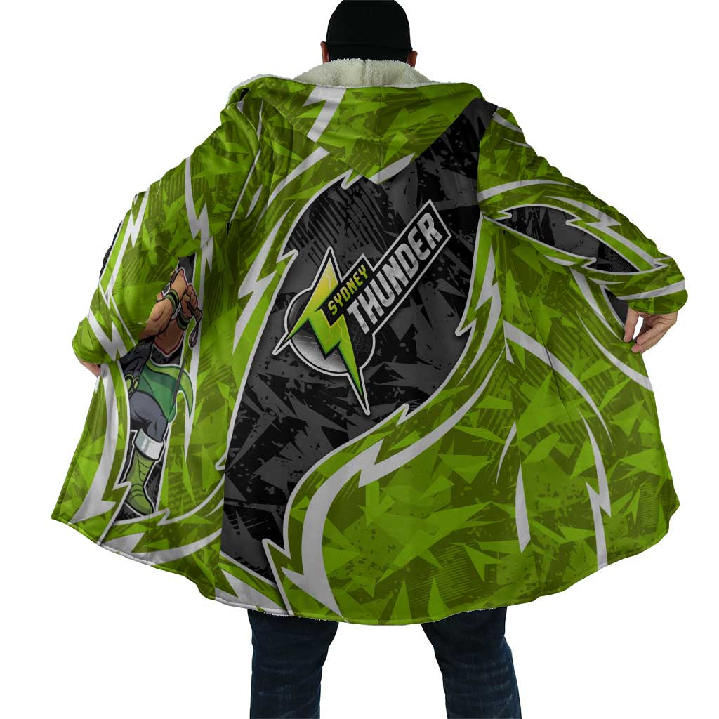 Sydney Thunder Cloak Flaming Lightning Storm Geometric Sports Mascot Art