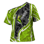 Sydney Thunder Cross Shoulder Shirt Flaming Lightning Storm Geometric Sports Mascot Art