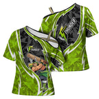 Sydney Thunder Cross Shoulder Shirt Flaming Lightning Storm Geometric Sports Mascot Art