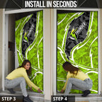 Sydney Thunder Door Cover Flaming Lightning Storm Geometric Sports Mascot Art