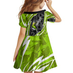 Sydney Thunder Family Matching Tank Maxi Dress and Hawaiian Shirt Flaming Lightning Storm Geometric Sports Mascot Art
