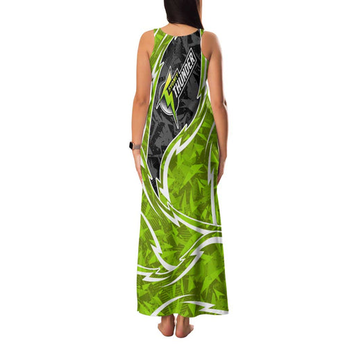 Sydney Thunder Family Matching Tank Maxi Dress and Hawaiian Shirt Flaming Lightning Storm Geometric Sports Mascot Art