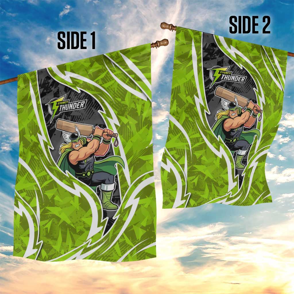 Sydney Thunder Garden Flag Flaming Lightning Storm Geometric Sports Mascot Art