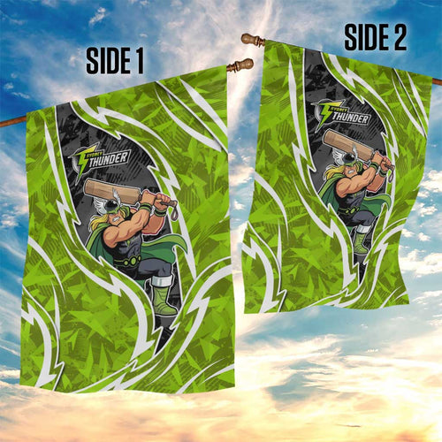 Sydney Thunder Garden Flag Flaming Lightning Storm Geometric Sports Mascot Art