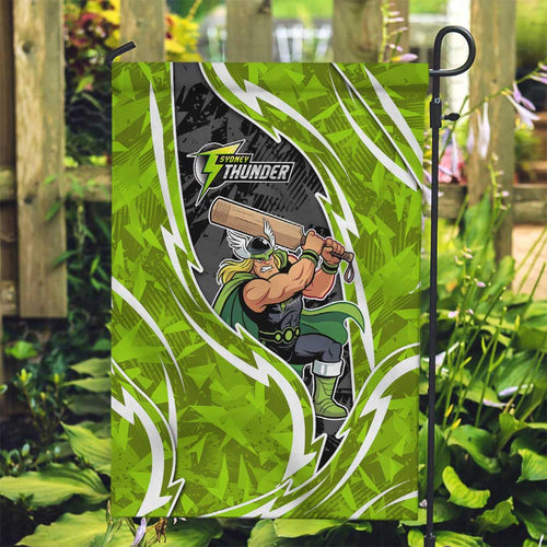 Sydney Thunder Garden Flag Flaming Lightning Storm Geometric Sports Mascot Art