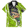 Sydney Thunder Hawaiian Shirt Flaming Lightning Storm Geometric Sports Mascot Art