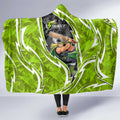 Sydney Thunder Hooded Blanket Flaming Lightning Storm Geometric Sports Mascot Art