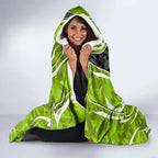 Sydney Thunder Hooded Blanket Flaming Lightning Storm Geometric Sports Mascot Art