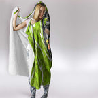 Sydney Thunder Hooded Blanket Flaming Lightning Storm Geometric Sports Mascot Art