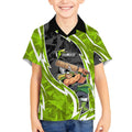 Sydney Thunder Kid Hawaiian Shirt Flaming Lightning Storm Geometric Sports Mascot Art