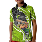 Sydney Thunder Kid Polo Shirt Flaming Lightning Storm Geometric Sports Mascot Art