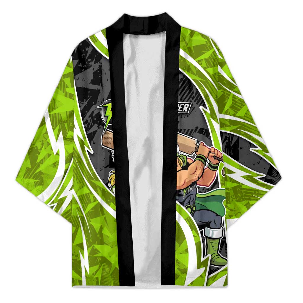 Sydney Thunder Kimono Flaming Lightning Storm Geometric Sports Mascot Art
