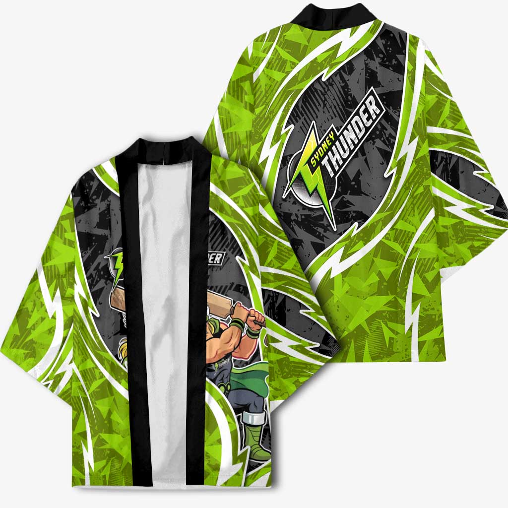 Sydney Thunder Kimono Flaming Lightning Storm Geometric Sports Mascot Art
