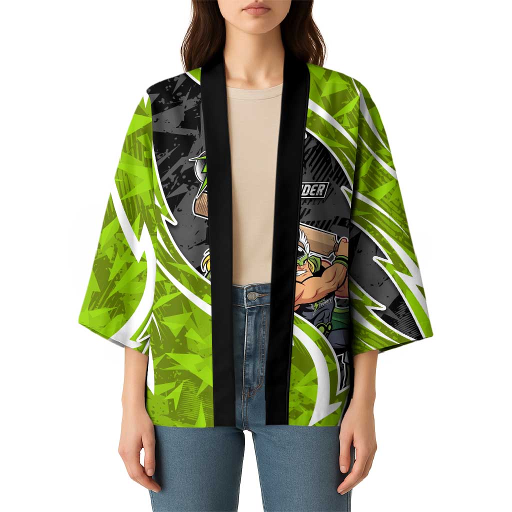 Sydney Thunder Kimono Flaming Lightning Storm Geometric Sports Mascot Art
