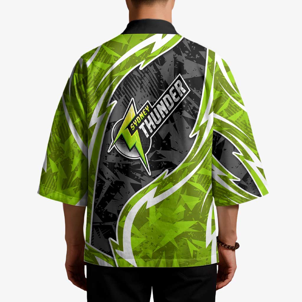 Sydney Thunder Kimono Flaming Lightning Storm Geometric Sports Mascot Art