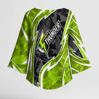 Sydney Thunder Kimono Sleeve Blouse Flaming Lightning Storm Geometric Sports Mascot Art