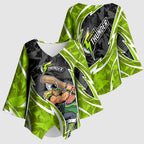 Sydney Thunder Kimono Sleeve Blouse Flaming Lightning Storm Geometric Sports Mascot Art