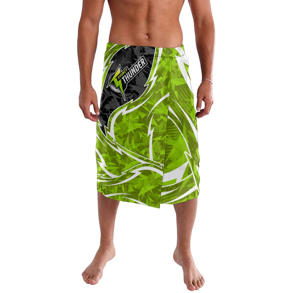 Sydney Thunder Lavalava Flaming Lightning Storm Geometric Sports Mascot Art