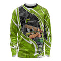 Sydney Thunder Long Sleeve Shirt Flaming Lightning Storm Geometric Sports Mascot Art