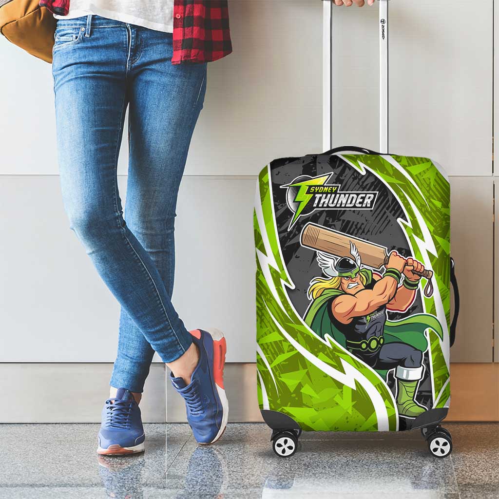 Sydney Thunder Luggage Cover Flaming Lightning Storm Geometric Sports Mascot Art